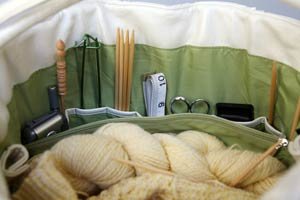 Inside Jordana's Bella Knitting Bag