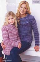 Sweater with split collar