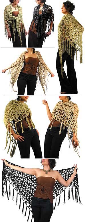 This exquisitely beautiful crochet shawl pattern can be crocheted with under 