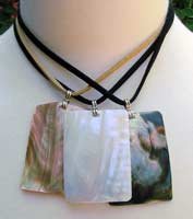 Polished shell necklace