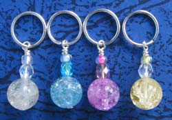 Stitch Markers - Crackled Rock Crystal