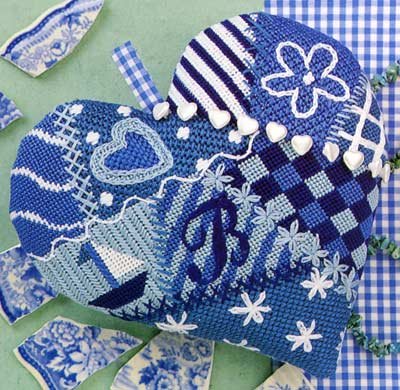 Glorafilia Blue & White Heart