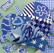 Blue & White Heart
